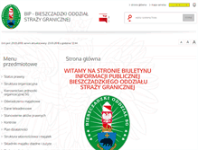 Tablet Screenshot of bip.bieszczadzki.strazgraniczna.pl